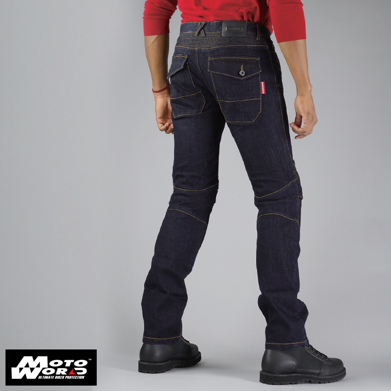 Komine PK-718 Superfit Kevlar Denim Motorcycle Riding Jeans